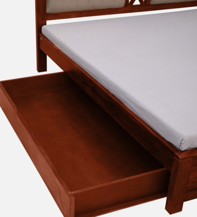 Lumera Upholstered Bed Sheesham Wood with Drawer Storage By Sarve Furniture - Image 10