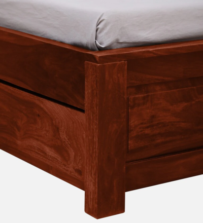 Lumera Upholstered Bed Sheesham Wood with Drawer Storage By Sarve Furniture - Image 12