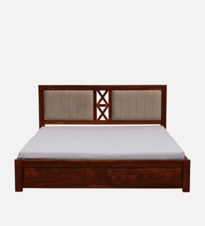 Lumera Upholstered Bed Sheesham Wood with Drawer Storage By Sarve Furniture - Image 5