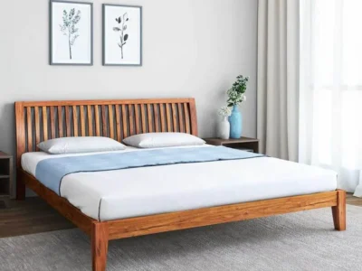 Modern solid wood bed without storage by Sarve Furniture – contemporary style wooden bed