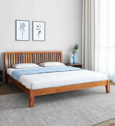 Modern solid wood bed without storage by Sarve Furniture – contemporary style wooden bed