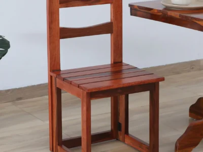 Premium Wooden Chair with Upholstered Seat and Designer Dining Look