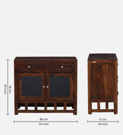 Classic Indian Style Bookshelf in Solid Sheesham with Detailed Carvings - Image 3