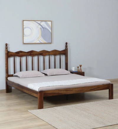 Superior solid wood bed without storage by Sarve Furniture, made from high-quality solid wood