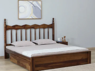 Redwood Rest Upholstered Bed with Drawer Storage – Queen Size