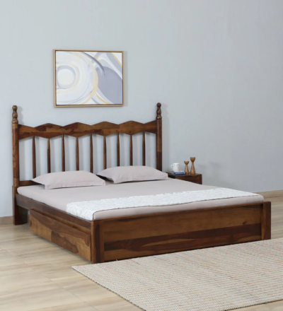 Redwood Rest Upholstered Bed with Drawer Storage – Queen Size