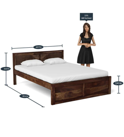 Durable Solid Wood Bed Without Storage By Sarve Furniture - Image 3