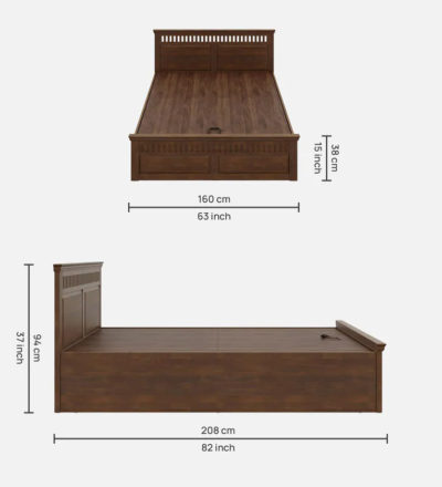 Slumber Solid Wood Bed With Hydraulic Storage By Sarve Furniture - Image 3