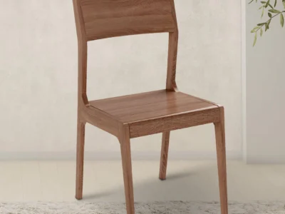 Elegant Wooden Home Chair for Dining Table with Soft Backrest and Polish