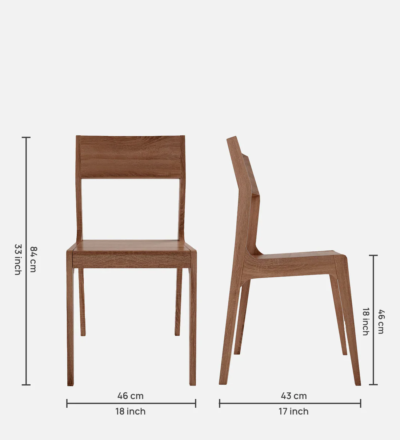 Elegant Wooden Home Chair for Dining Table with Soft Backrest and Polish (Set Of 2) - Image 3