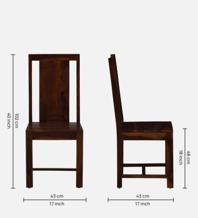Premium Dining Set Home Sheesham Wood with Slatted Back Chairs and Strong Legs - Image 4