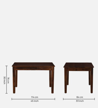 Premium Dining Set Home Sheesham Wood with Slatted Back Chairs and Strong Legs - Image 3