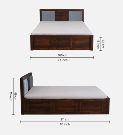 Elegant Wooden Bed Design With Box Storage By Sarve Furniture - Image 3