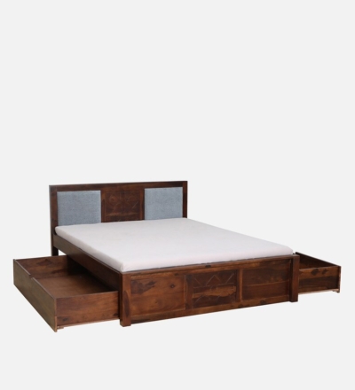 Vrinceton Sheesham Wood  Bed With Drawer Storage By Sarve Furniture - Image 5