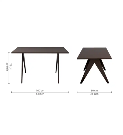 Royal Wooden Dining Set with Velvet Cushioned Chair Upholstery For Home - Image 5