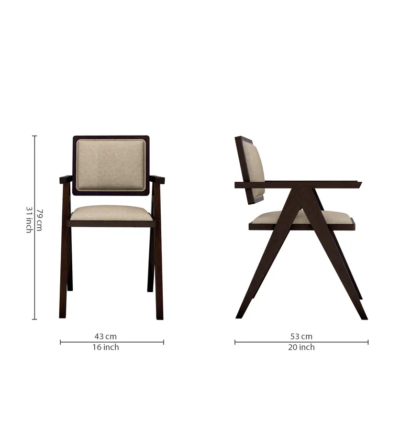 Royal Wooden Dining Set with Velvet Cushioned Chair Upholstery For Home - Image 4