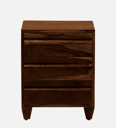Minimal Wooden Bedside Table with High Gloss Polish and Drawer Storage - Image 6