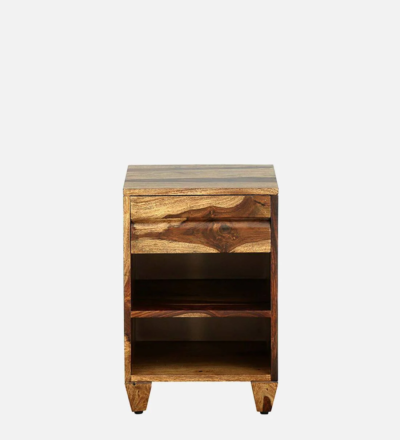 Durable Sheesham Wood Nightstand with Smooth Polish and Soft-Close Drawers - Image 6