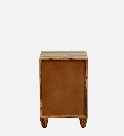 Durable Sheesham Wood Nightstand with Smooth Polish and Soft-Close Drawers - Image 7