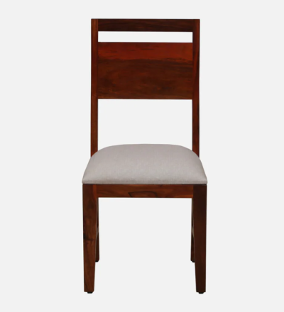 Modern Home Dining Set with Polished Sheesham Table and Four Upholstered Chairs - Image 7
