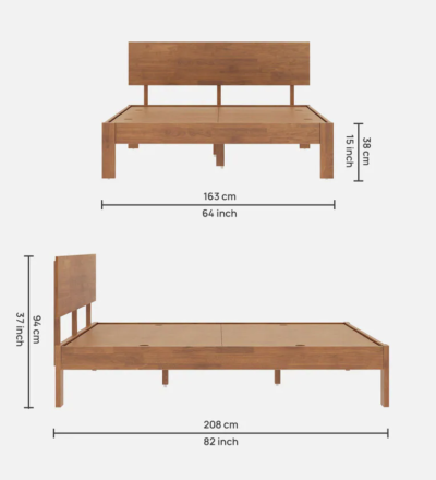 Royal Solid Wood Bed Without Storage  By Sarve Furniture - Image 3