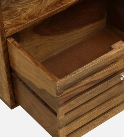 Modern Homes Bedside Table Sheesham Wood With Drawer By Sarve Furniture - Image 9