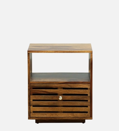 Modern Homes Bedside Table Sheesham Wood With Drawer By Sarve Furniture - Image 5