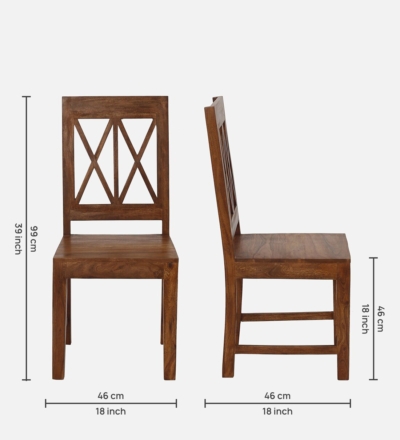 Kshetra Chair For Compact Spaces Solid Wood Dining Chair (Set Of 2) By Sarve Furniture - Image 3