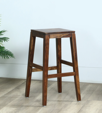Eclipse Sheesham Wood Bar Stool By sarve Furniture - Image 2