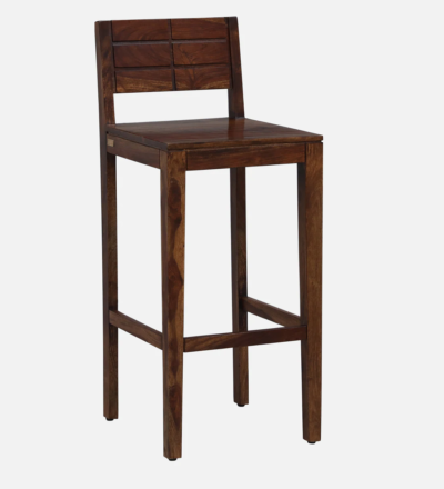Wooden Bar Table Set with Slatted Chairs and Smooth Tabletop Finish 2 Chairs - Image 8