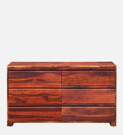 CorePulse Chest of Drawers with Frame Legs and Polished Finish Sheesham Wood - Image 6