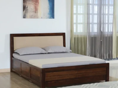 Elegant Wooden Bed with Storage Solutions by Sarve Furniture