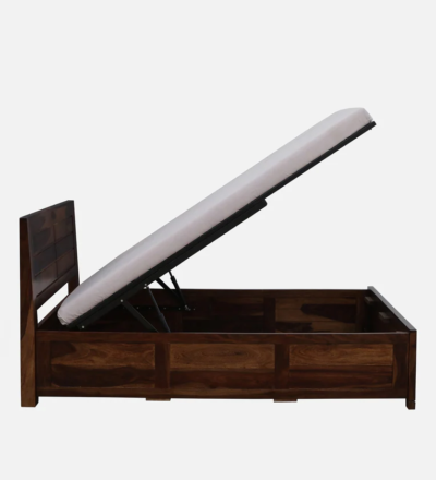 Mysore Sheesham Wood Bed With Hydraulic Storage By Sarve Furniture - Image 4