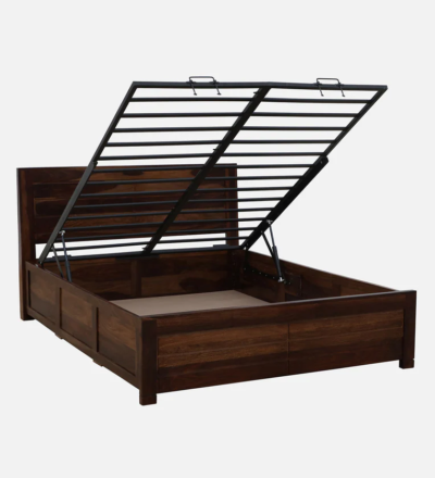 Mysore Sheesham Wood Bed With Hydraulic Storage By Sarve Furniture - Image 5