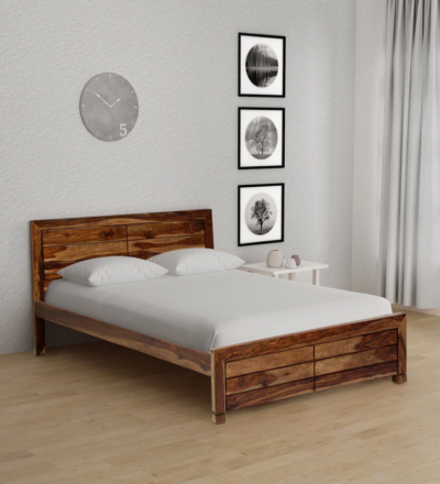 Minimalist wooden bed without storage by Sarve Furniture – simple and elegant design for modern interiors