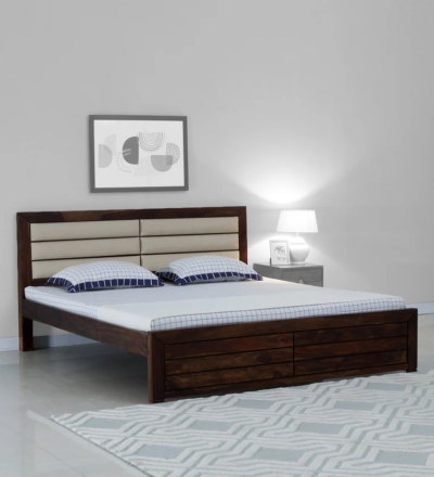 Bangalore Signature Platform Bed – Simple wood frame, no storage, crafted by Sarve Furniture for modern bedroom designs