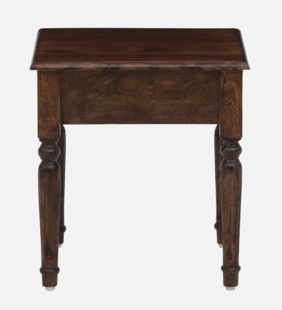 Handcrafted Solid Wood Bedside Table with Antique Finish With  Bedroom Decor - Image 4