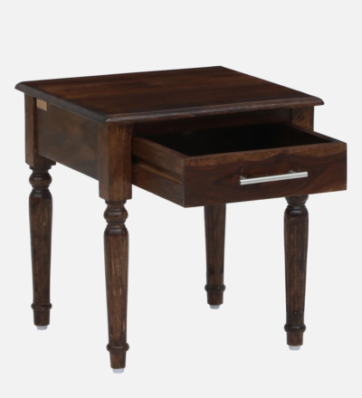 Handcrafted Solid Wood Bedside Table with Antique Finish With  Bedroom Decor - Image 5