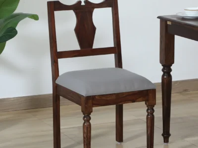 Sheesham Wood Chair with Elegant Look and Premium Fabric Cushion Seat