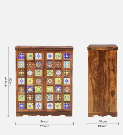 Elegant Solid Wood Bar Unit for Living Room Sarve Furniture - Image 3