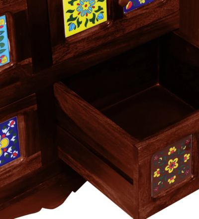 Compact Study Room Bookshelf in Sheesham Wood with Storage Drawers - Image 9