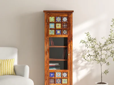 Stylish Sheesham Wood Bookcase with Smooth Finish and Elegant Structure