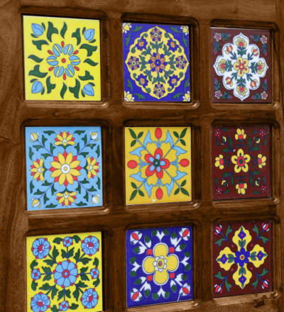 Designer Wooden Bookshelf in Sheesham with Unique Carved Patterns - Image 11