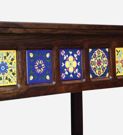 Designer Sheesham Wood Bookcase with Slanted Shelves for Unique Display - Image 11