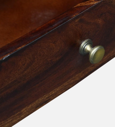 Designer Sheesham Wood Bookcase with Slanted Shelves for Unique Display - Image 9