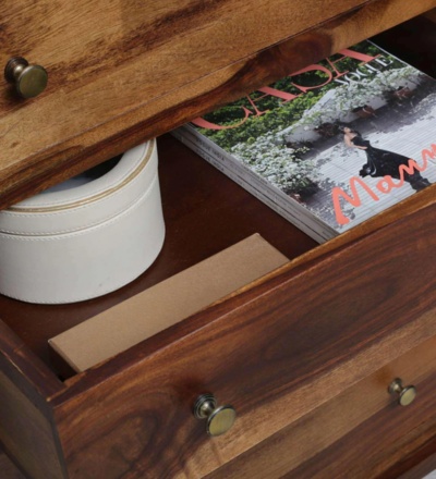 Chest of Drawers Compact with Multiple Drawers and Stylish Metal Handles - Image 9