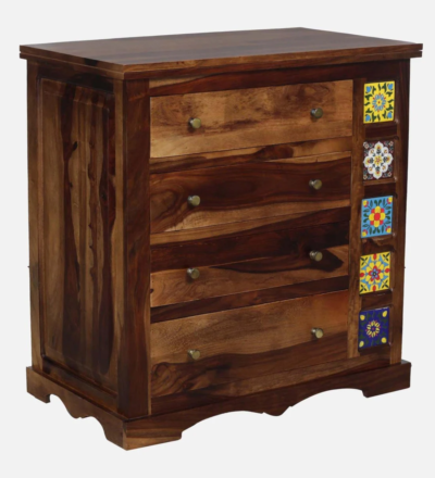 Chest of Drawers Compact with Multiple Drawers and Stylish Metal Handles - Image 6