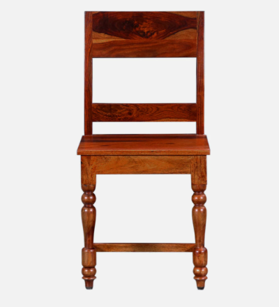 Cushioned Wooden Dining Chair with Designer Backrest for Dining Room (Set Of 2) - Image 5