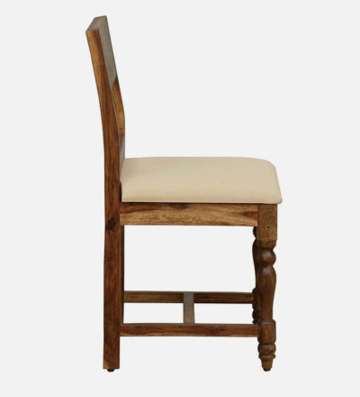 Strong Wooden Dining Chair with Upholstered Cushion and Firm Backrest (Set Of 2) - Image 5