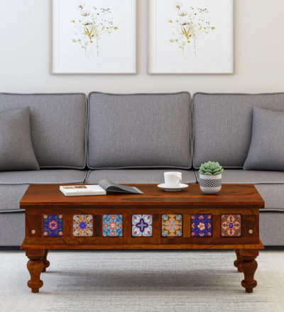 Large Sheesham wood coffee table for living room by Sarve Furniture